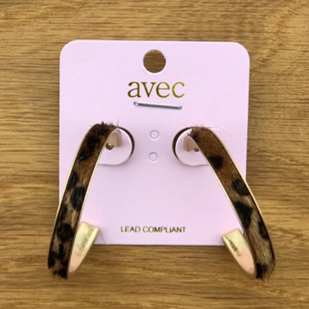Leopard Animal Print Hoop Earring